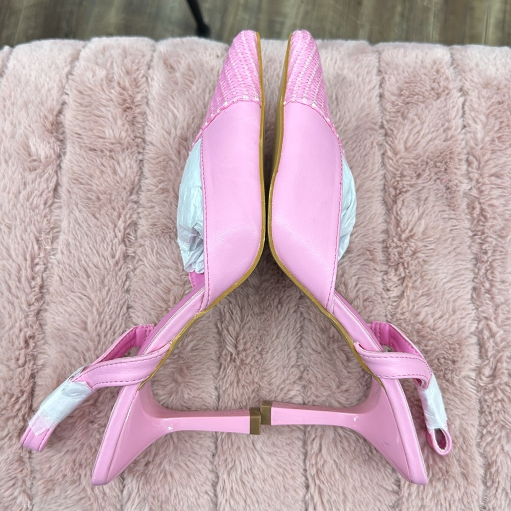 NWOT • 🩷 • Size 7 • Pink Summer Heels - Picture 8 of 14